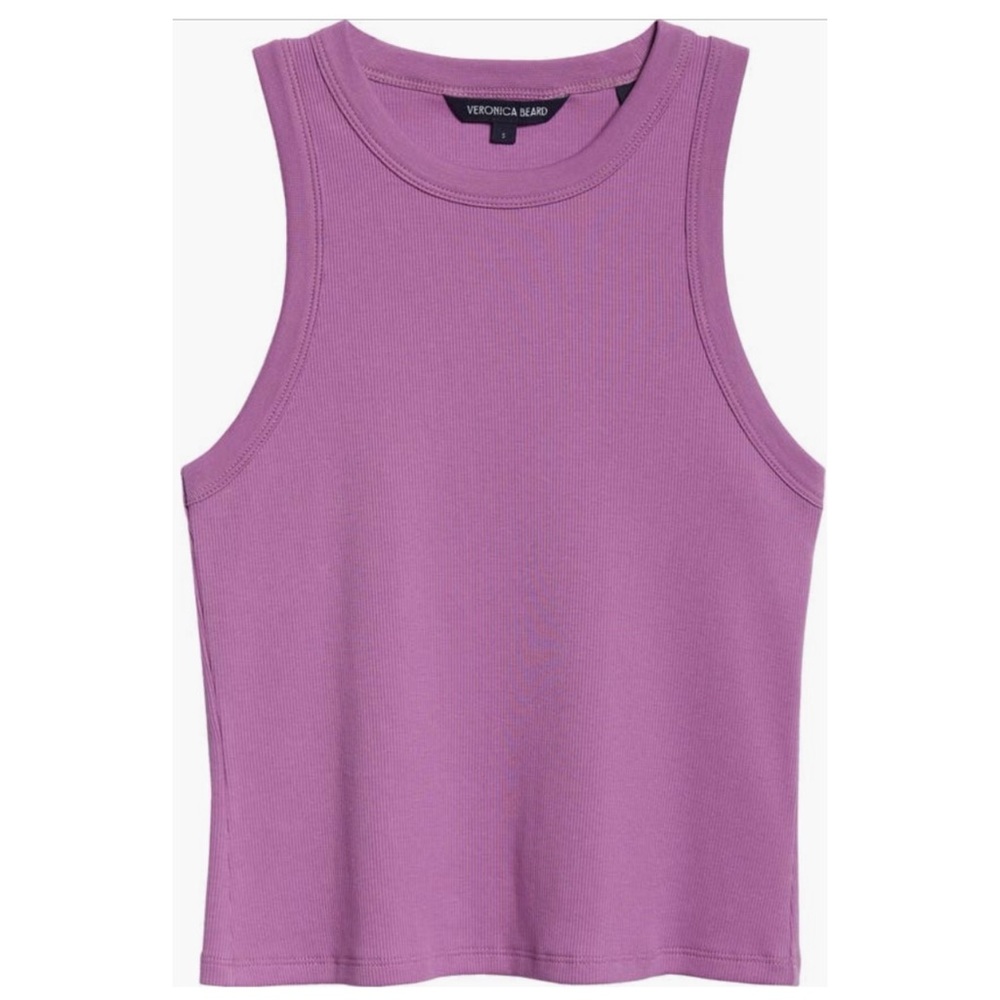 Veronica Beard Jordyn Rib Stretch Cotton Tank (Size XL) NWT